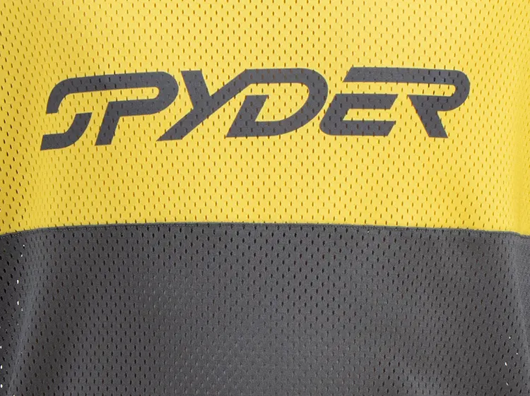 Breathable Quick-Dry Mesh Long Sleeve Jersey with Yellow Chest Block