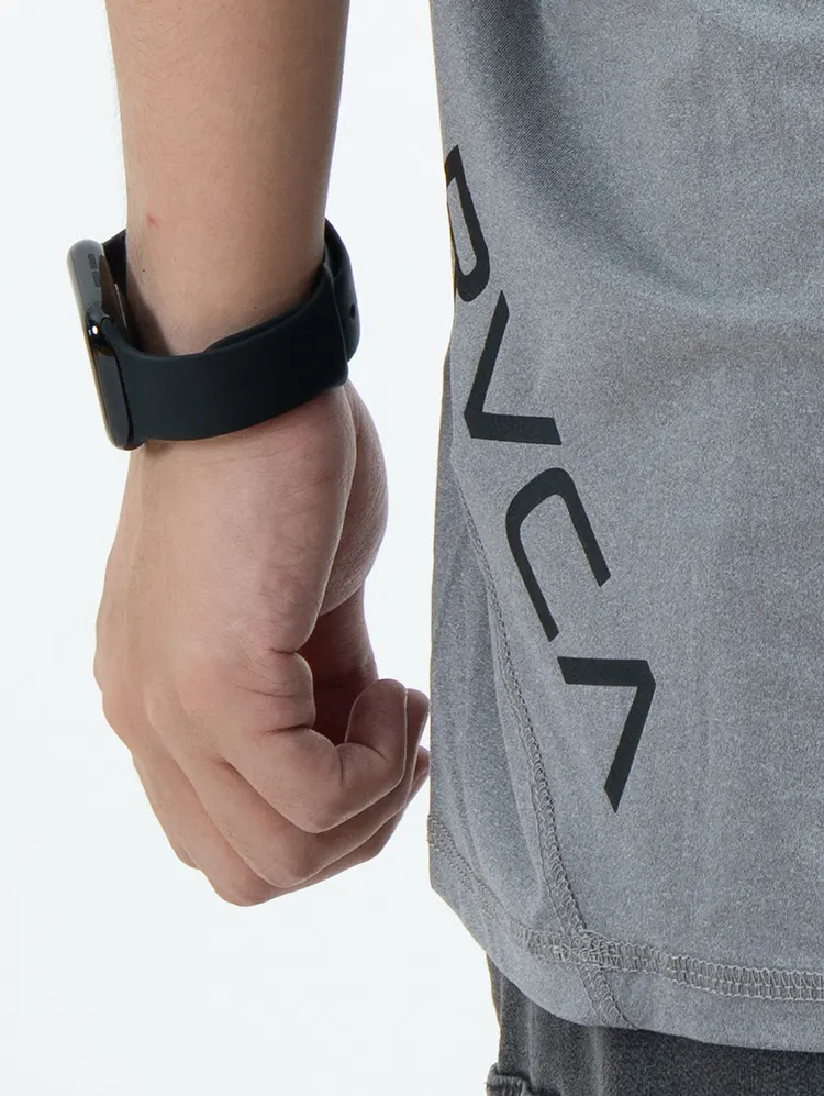 Grey Scoop Neck Tank Top with Chest Logo and Side Lettering
